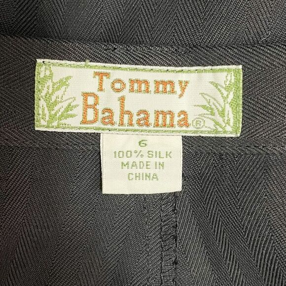 NWT Tommy Bahama Lucky Penny Shorts Black 100% Silk Size 6 TW8113 Dressy Classic - Picture 9 of 11